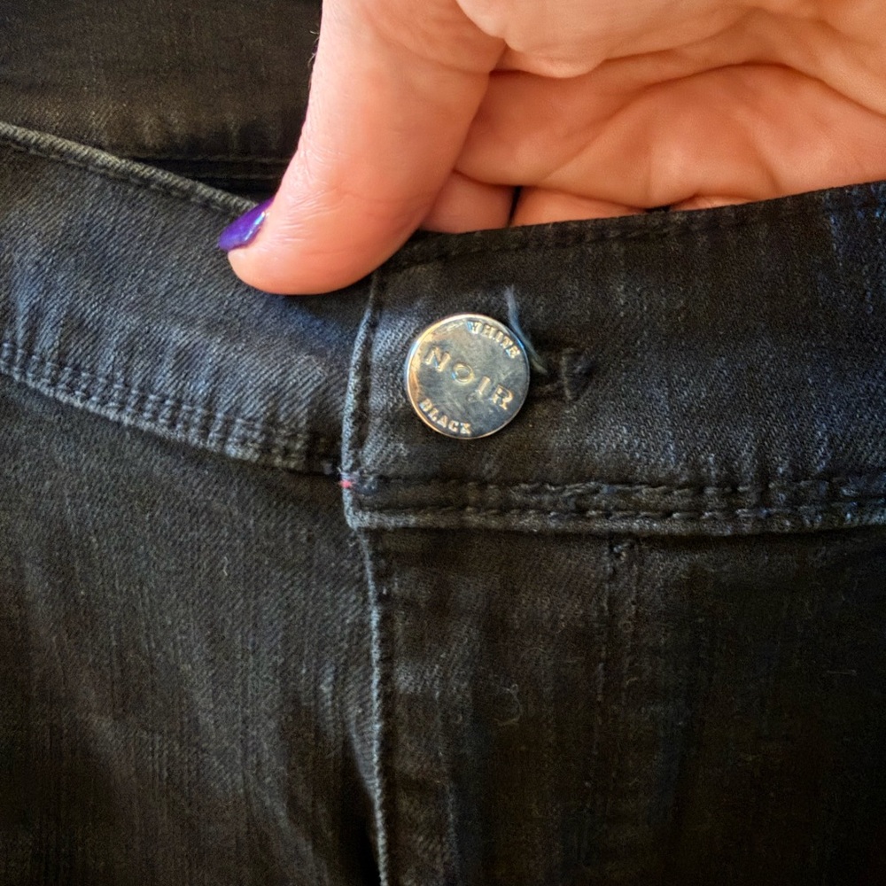 Vintage White House Black Market Jeans NOIR Size 12 - Picture 7 of 8